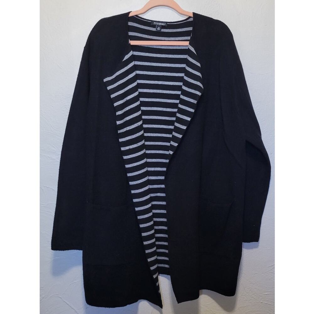 Roz & ALI Women's 2x Long Sleeve Open Front Cardigan